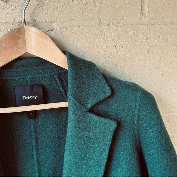 Theory Open Front Double Face Cashmere Wool Blend Jacket Coat - Picture 16 of 16